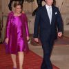 Le grand-duc Henri de Luxembourg et la grande-duchesse Maria Teresa. La reine Elizabeth II accueillait à déjeuner à Windsor, pour son jubilé de diamant, les souverains de 26 pays, le 18 mai 2012. Possiblement le plus grand rassemblement de têtes couronnées depuis le couronnement de la monarque en 1953.