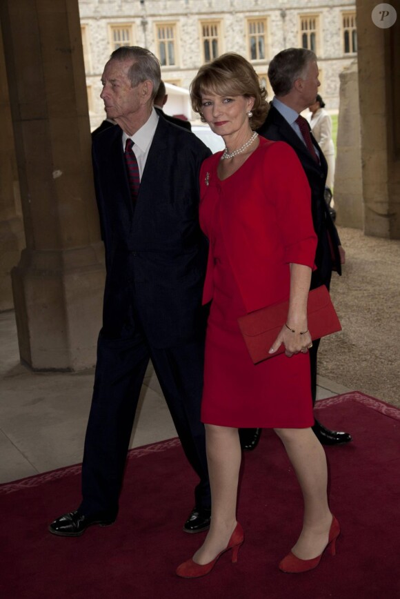 26 souverains, venus en couples pour la plupart, ont honoré le déjeuner donné par la reine Elizabeth II à Windsor le 18 mai 2012 pour son jubilé de diamant. Un rassemblement royal sans précédent depuis... le couronnement de la reine en 1953.