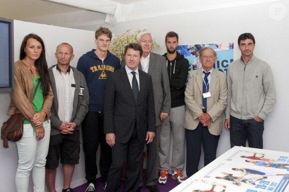 Le 3e Open de Nice Côte d'Azur avait convié des athlètes emblématiques de la ville pour la révélation des tableaux du tournoi, le 19 mai 2012 au LTC de Nice.