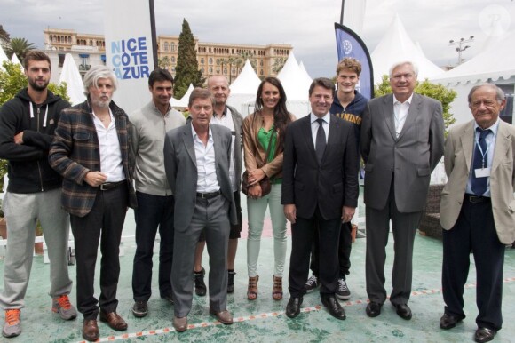 Le 3e Open de Nice Côte d'Azur avait convié des athlètes emblématiques de la ville pour la révélation des tableaux du tournoi, le 19 mai 2012 au LTC de Nice.