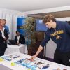 Yannick Agnel a apporté sa contribution. Le 3e Open de Nice Côte d'Azur avait convié des athlètes emblématiques de la ville pour la révélation des tableaux du tournoi, le 19 mai 2012 au LTC de Nice.