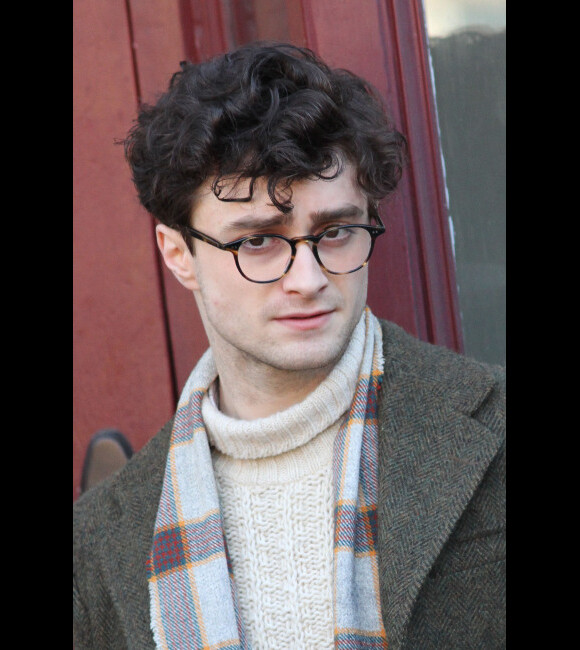 Daniel Radcliffe sur le tournage de Kill Your Darlings en mars 2012 à New York.
