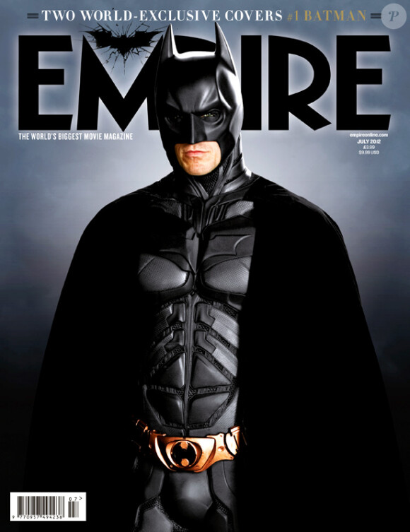 Christian Bale en couverture de Empire pour The Dark Knight Rises de Christopher Nolan.