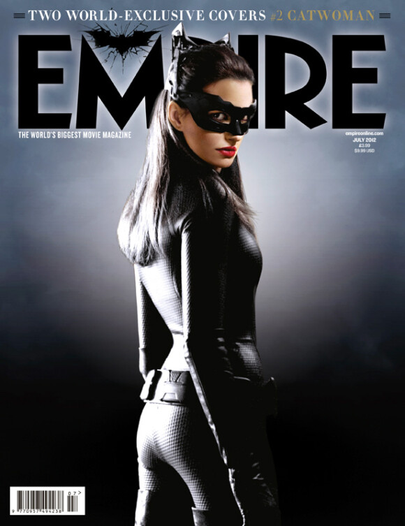 Anne Hathaway sur la couverture de Empire pour The Dark Knight Rises de Christopher Nolan, en salles le 25 juillet 2012.