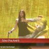 Anggun répète sa chanson Echo (You and I) pour l'Eurovision à Baku, mai 2012.