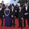 Matthew McConaughey, Reese Witherspoon, Tye Sheridan, Jacob Lofland lors de la montée des marches pour le film Mud au Festival de Cannes le 26 mai 2012