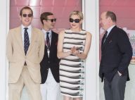 La princesse Charlene pin-up fatale au GP de Monaco, auprès des frères Casiraghi