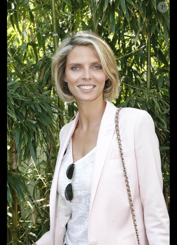 Sylvie Tellier pose à Paris, dans les coulisses du tournoi de Roland-Garros, le mardi 29 mai 2012.