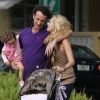 Carlos Moyà, sa femme Carolina et leur fille Carla le 14 février 2012 à Miami