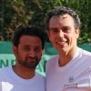 Cyril Hanouna et François Trillo le 7 juin 2012 lors du Trophée des Personnalités au Petit Jean-Bouin à quelques pas de Roland-Garros
