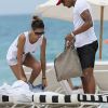 Kevin-Prince Boateng en vacances avec sa compagne Melissa Satta à Miami le 7 juin 2012
