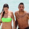 Kevin-Prince Boateng et sa sublime chérie Melissa Satta, à la plage à Miami le 7 juin 2012