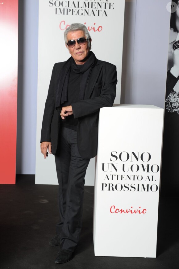 Roberto Cavalli lors de la soirée de charité Convivio à Milan. Le 7 juin 2012.