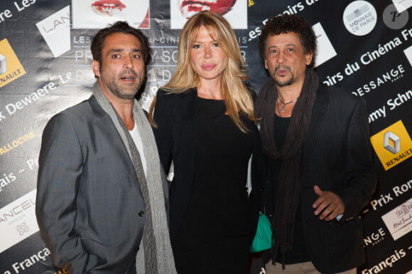 Jean-Pierre Martins, Alexandra Genoves et Abel Jafri lors de la cérémonie de remise des Prix Romy-Schneider & Patrick-Dewaere, à Paris, le 11 juin 2012
