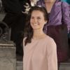 Sofia Hellqvist, compagne du prince Carl Philip de Suède, lors du baptême de la princesse Estelle, le 22 mai 2012