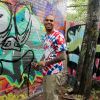 Chris Brown interviewé pour son travail de grafitti artist, à New York le 13 juin 2012