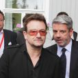 Bono lors d'un forum à Oslo le lundi 18 juin après avoir rencontré l'opposante Birmane Aung San Suu Kyi