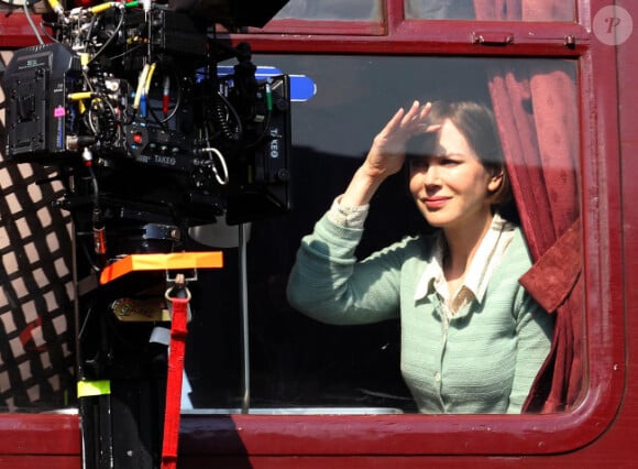 Nicole Kidman sur le tournage de The Railway Man en mai 2012 en Ecosse.