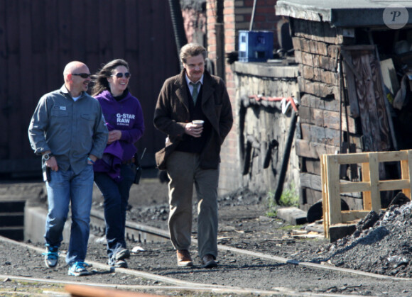 Colin Firth sur le tournage de The Railway Man en mai 2012 en Ecosse.