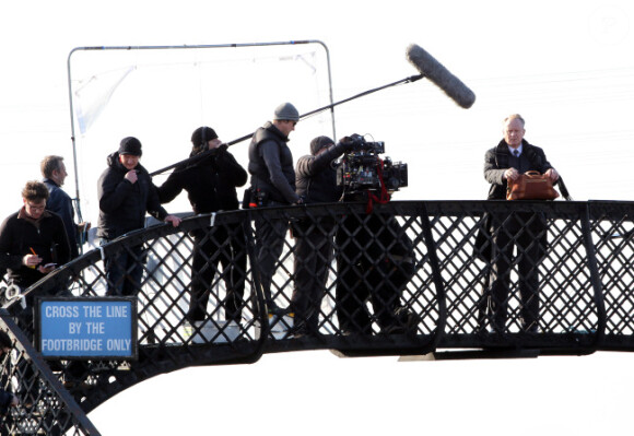 Stellan Skarsgard sur le tournage de The Railway Man en mai 2012 en Ecosse.
