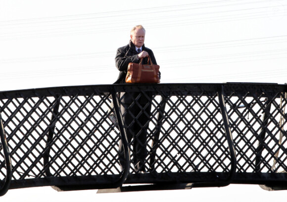 Stellan Skarsgard sur le tournage de The Railway Man en mai 2012 en Ecosse.