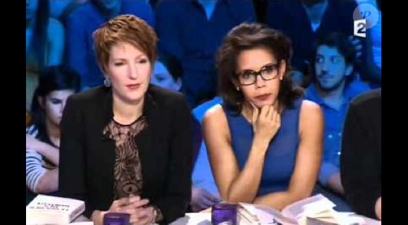 Audrey Pulvar et Natacha Polony sur le plateau d'On n'est pas couché en 2012.