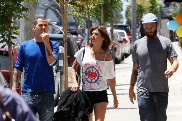 L'ex couple Elisabetta Canalis et Steve-O à West Hollywood, le 23 juin 2012.