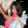 Katie Holmes et sa fille Suri vont au cinéma pour voir le film animé en 3D "Rebelle".