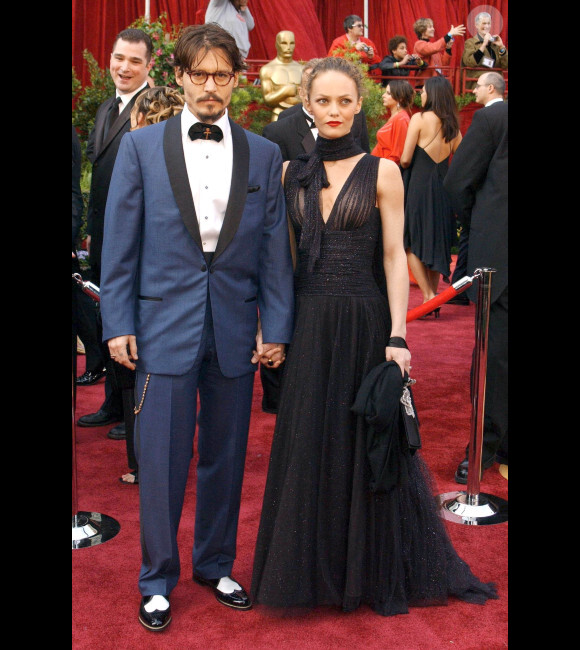 Vanessa Paradis et Johnny Depp en février 2005 à Los Angeles.