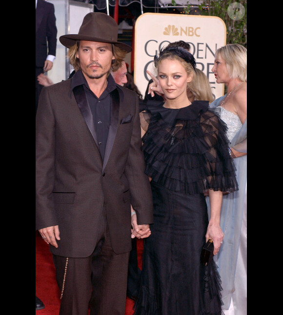 Vanessa Paradis et Johnny Depp en janvier 2004.