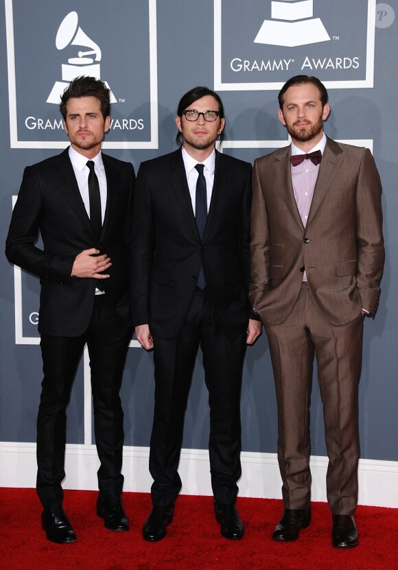 Jared, Nathan et Caleb Followill à Los Angeles en février 2012