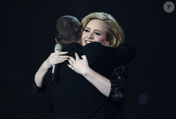Adele lors des Brit Awards en février 2012