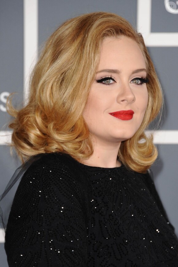 Adele lors des Grammy Awards en février 2012