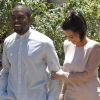 Kanye West et Kim Kardashian en balade avec la famille, à Los Angeles, le 29 juin 2012.