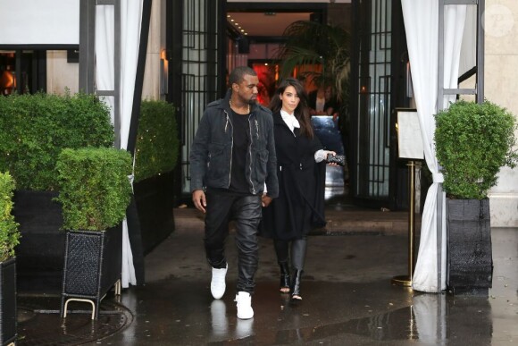 Kanye West et Kim Kardashian à Paris, le 21 juin 2012.