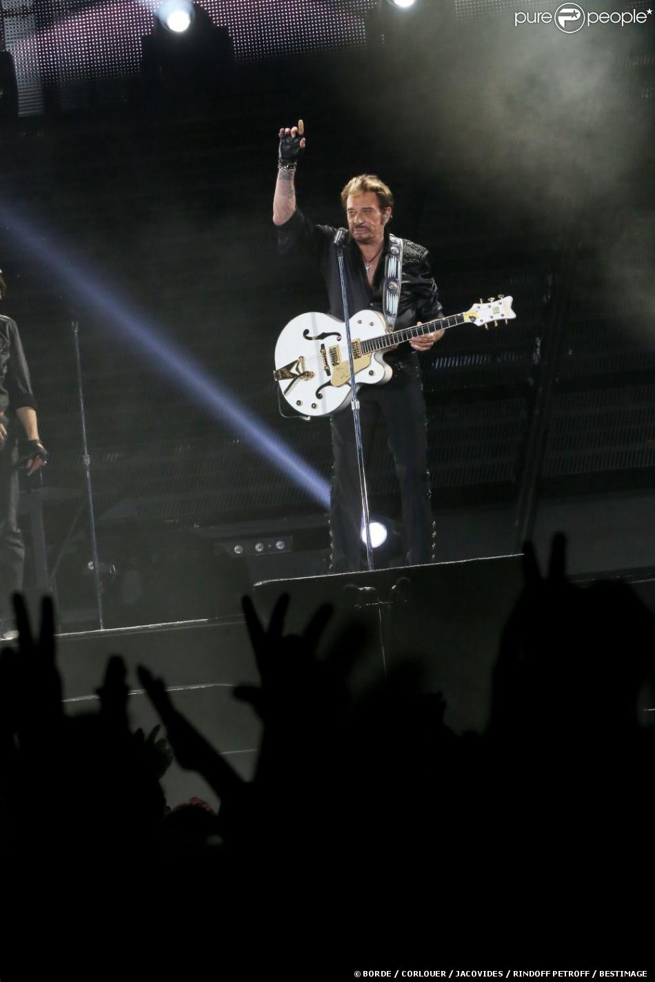 Johnny Hallyday, au Stade de France, le 15 juin 2012.