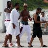 Shemar Moore à la plage avec des amis à la plage avec ses amis le 3 juillet 2012 à Miami 