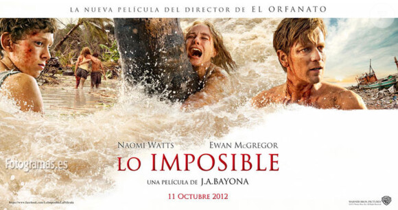 Naomi Watts et Ewan McGregor dans The Impossible. En salles en décembre 2012.