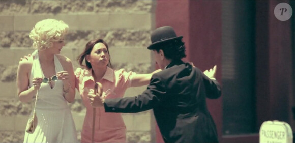 Leslie, Des mots invincibles, image du clip ''hollywoodien'' réalisé par Mark Maggiori (juillet 2012)