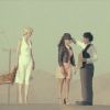 Leslie avec ses amis Marilyn et Charlot. Leslie, Des mots invincibles, image du clip ''hollywoodien'' réalisé par Mark Maggiori (juillet 2012)
