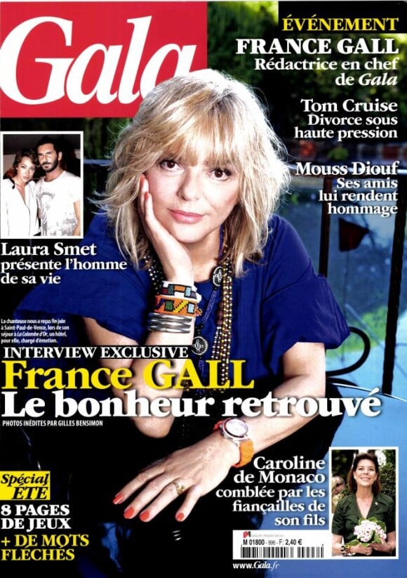 France Gall, le bonheur retrouvé... en couverture de Gala, en kiosques le 11 juillet 2012.
