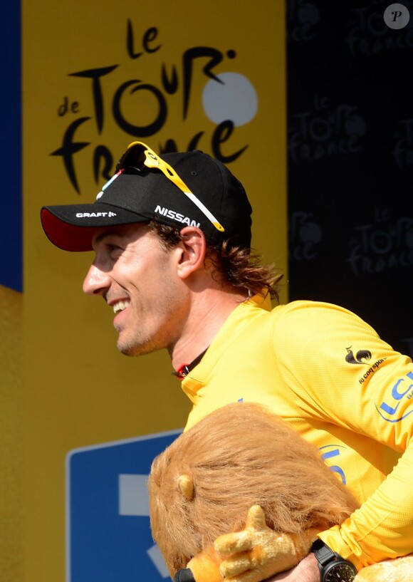 Fabian Cancellara le 4 juillet 2012 à Rouen lors de la quatrième étape du Tour de France 2012