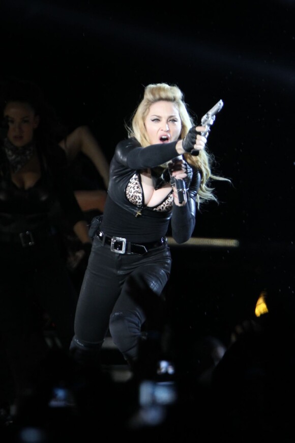 MDNA Tour : Madonna au Stade du Roi Beaudouin à Bruxelles, le 12 juillet 2012.
