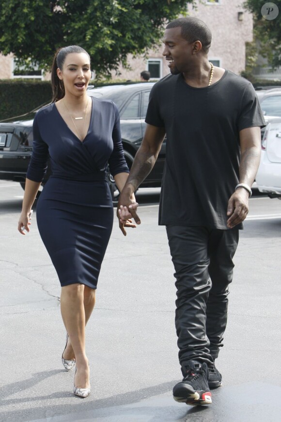 Kanye West et Kim Kardashian vont déjeuner à Beverly Hills le 13 juillet 2012