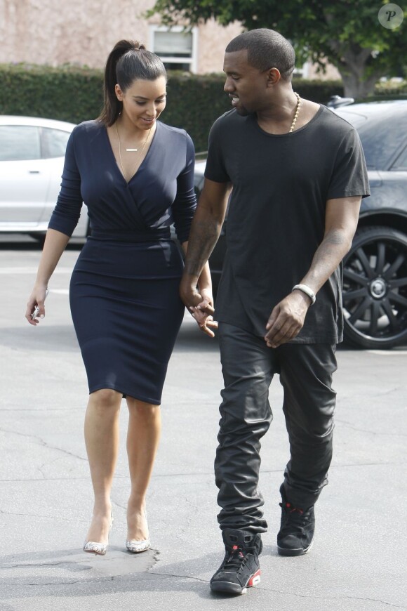 Kanye West et Kim Kardashian vont déjeuner à Beverly Hills le 13 juillet 2012