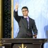 Tom Cruise à Madrid lors de l'ouverture d'une nouvelle église de la scientologie en 2004