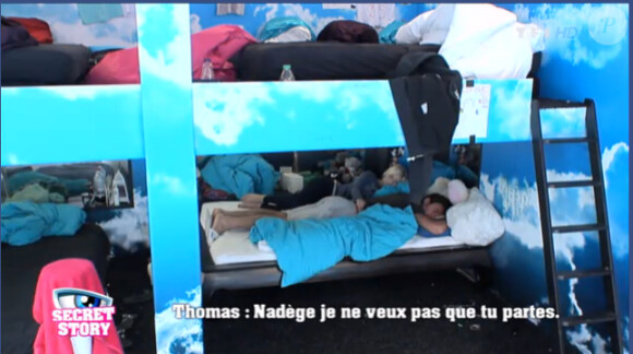 Thomas et Nadège dans Secret Story 6, quotidienne du vendredi 20 juillet 2012 sur TF1