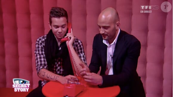 Kevin et Sacha dans la salle rouge dans Secret Story 6, vendredi 20 juillet 2012 sur TF1