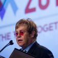 Elton John prend la parole pour l'ouverture de la 19e Conférence internationale sur le sida, le 23 juillet 2012.