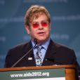Elton John prend la parole pour l'ouverture de la 19e Conférence internationale sur le sida, le 23 juillet 2012.